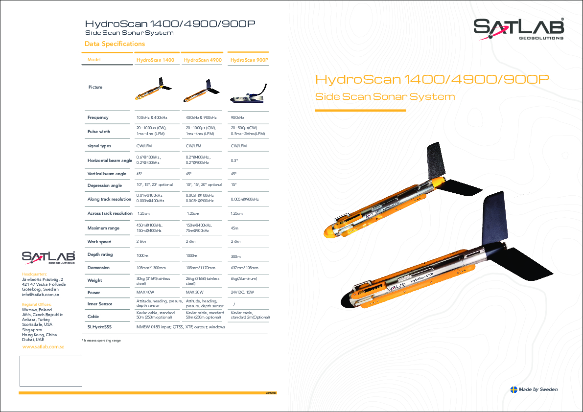 Satlab HydroScan Side Scan Sonar- Compare with Similar Products on Geo ...