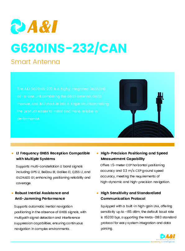 G620INS-232/CAN - Geo-matching