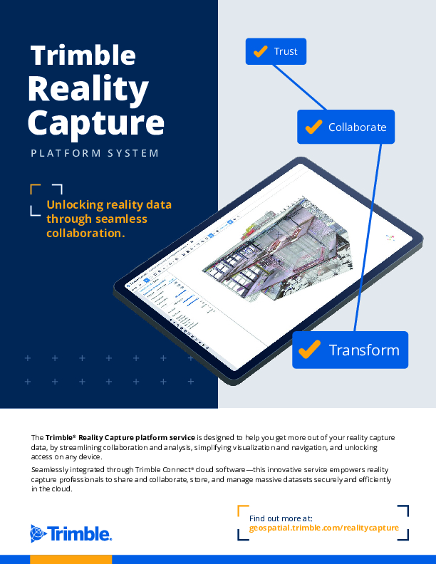 Trimble Reality Capture platform service - Geo-matching